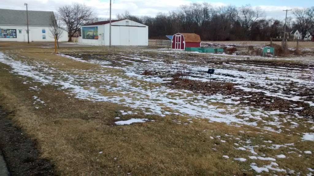 It's quiet now but soon be buzzing at St. Mary Organic Farm community garden.